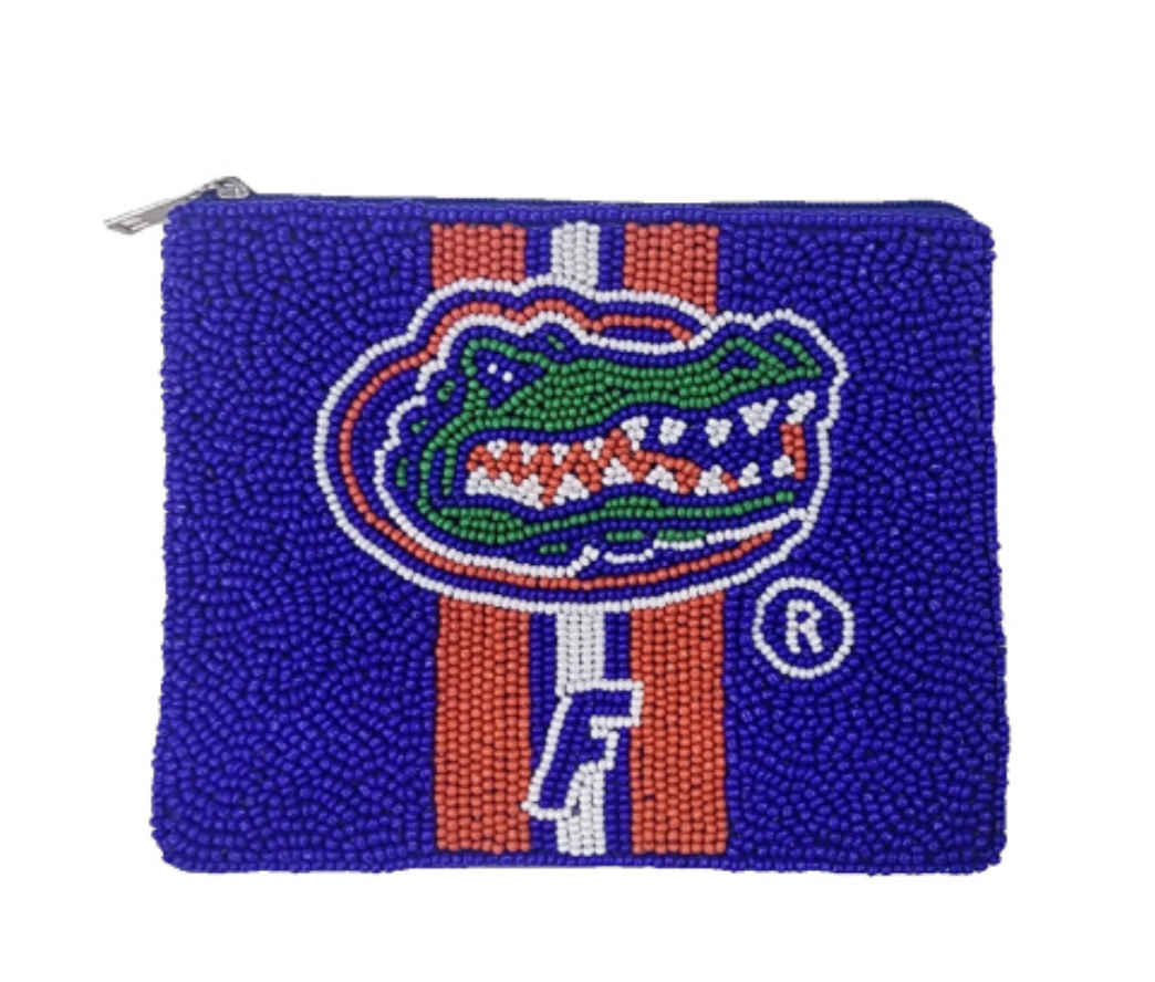 LA Chic Collegiate Beaded Coin Pouch