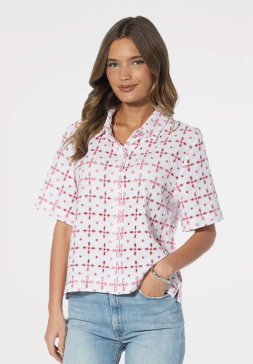 Dylan Kenna Eyelet Top