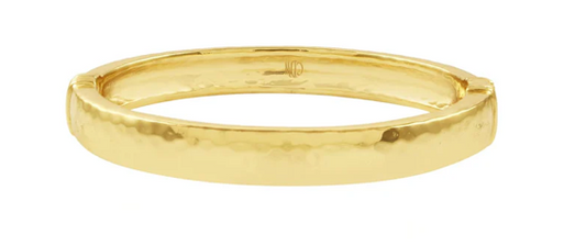 Capucine De Wulf Cleopatra Gold Oval Hinged Bangle