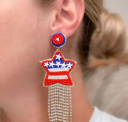 Prep Obsessed Patriotic Earrings