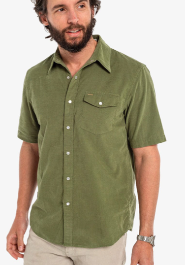 Criquet SS Corduroy Pearl Snap Shirt