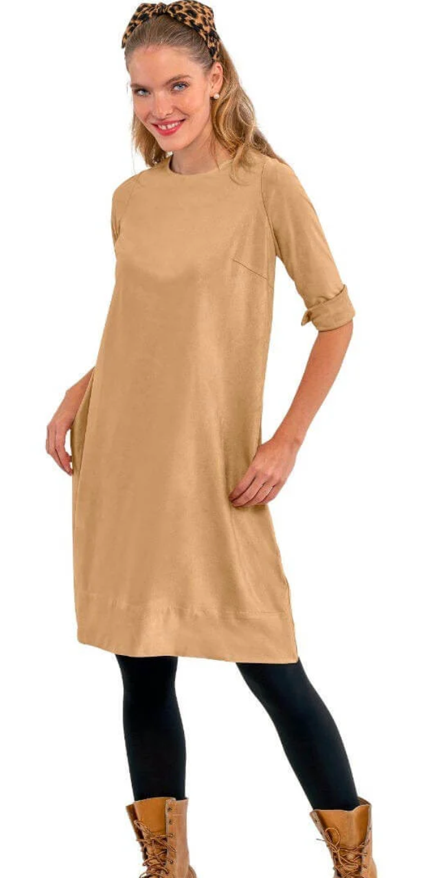Gretchen Scott Ultra Suede Swing Dress