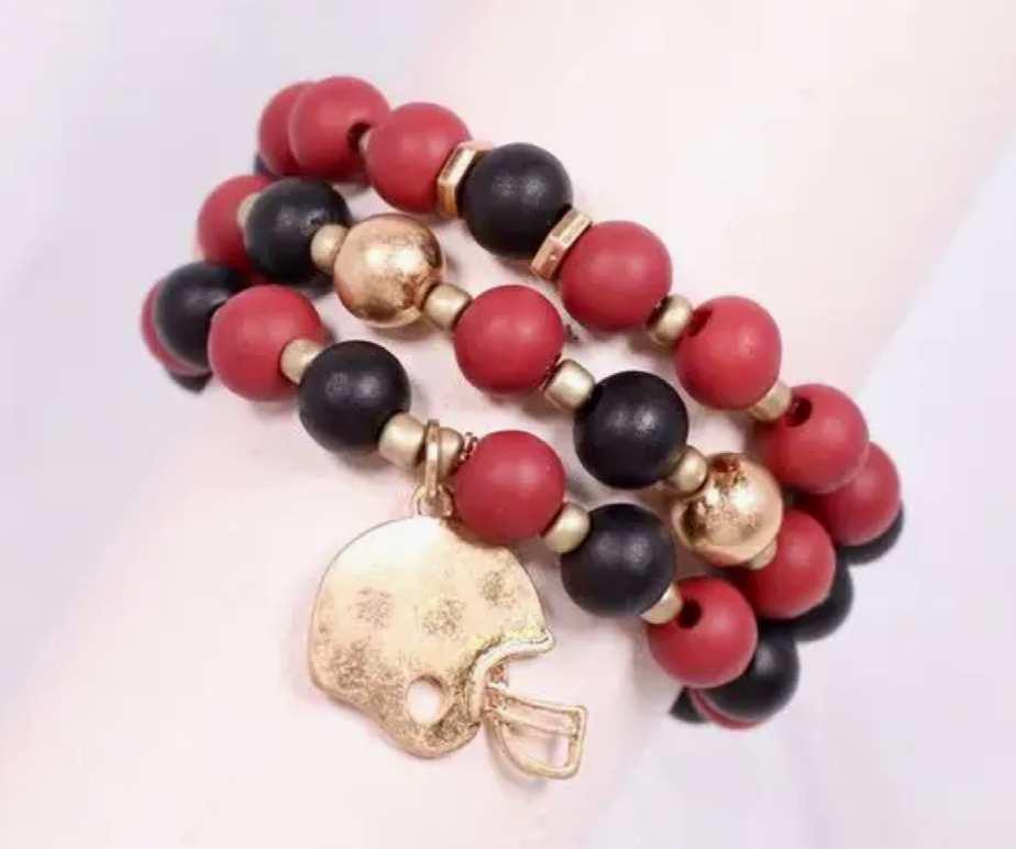 Caroline Hill Football Bracelet Set