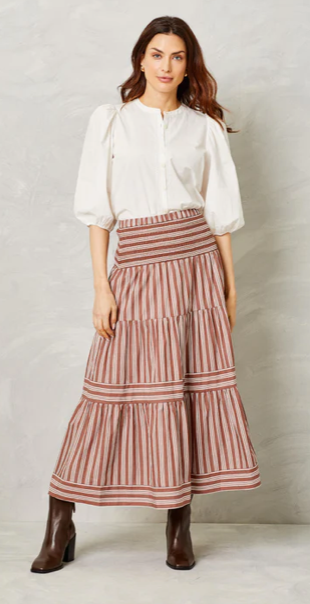 Cartolina Kylie Midi Stripe Skirt