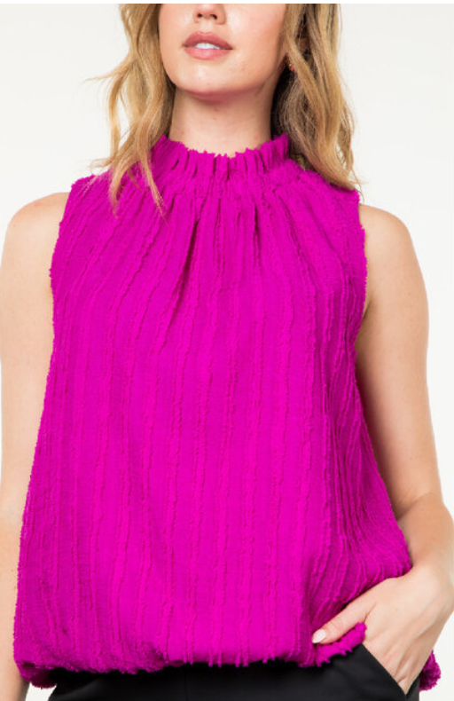 THML Fringe Detail Sleeveless Top
