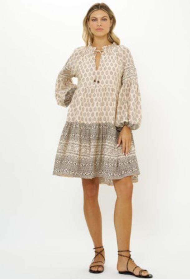 Oliphant Balloon Sleeve Short Dress