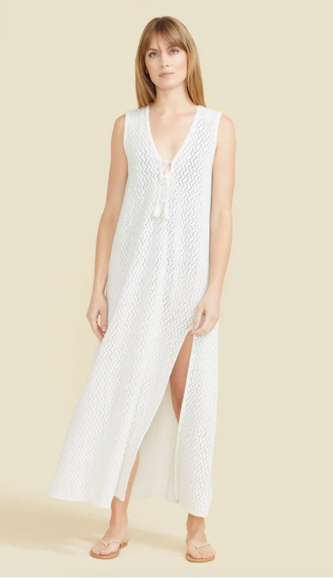 Sitano Sorrento Crochet Sleeveless Maxi Dress