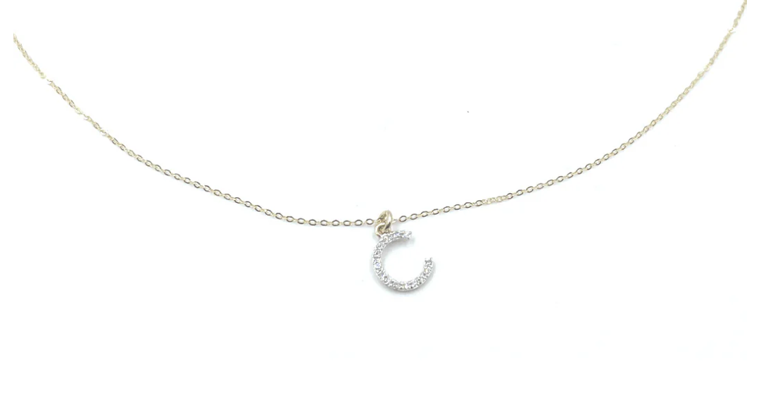 Erin Gray Gold & Diamond Initial Necklace