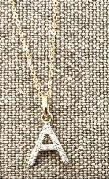 Erin Gray Gold & Diamond Initial Necklace