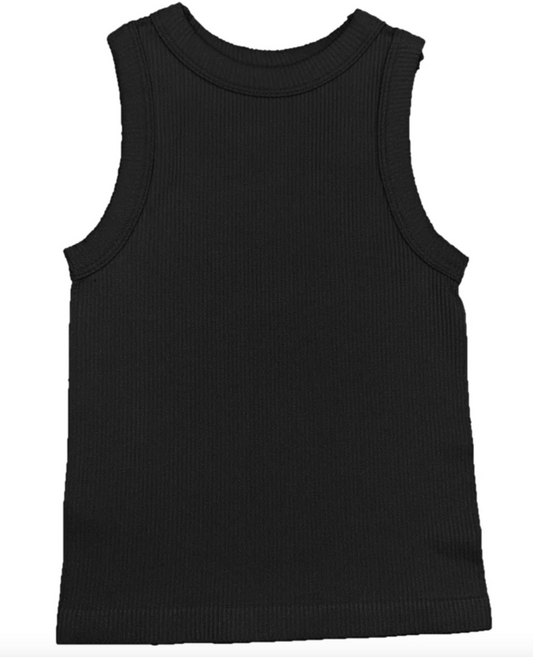 Suzette Juniors High Neck Ribbed Seamless Tank