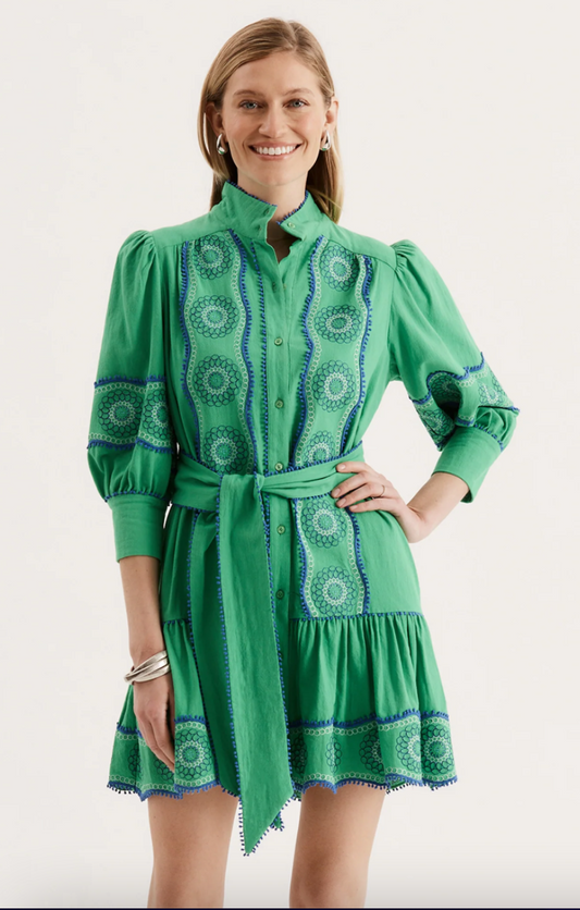 Tyler Boe Christy Embroidered Skimmer Dress