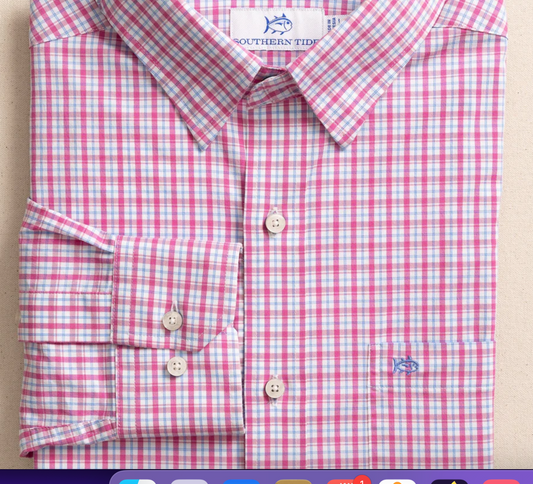 Southern Tide Charleston Broad Creek Plaid LS Shirt