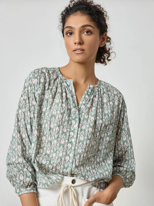 Lilla P LS Shirred Blouse