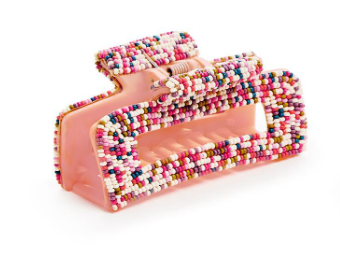Two's Company Beaded Claw Clip