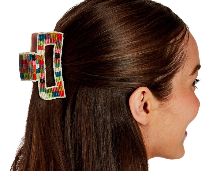 Two's Company Beaded Claw Clip