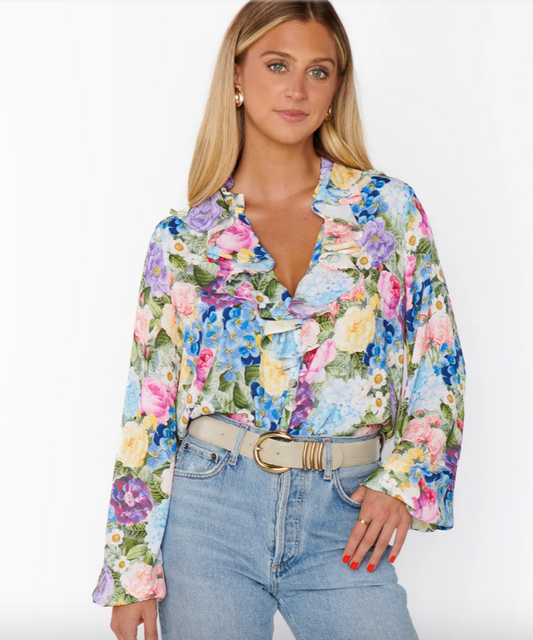 Mumu Suki LS Ruffle Top