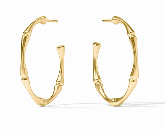 Julie Vos Gold Bamboo Hoop Earrings