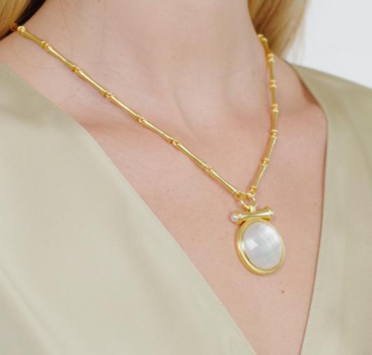 Bamboo Gold Statement Necklace