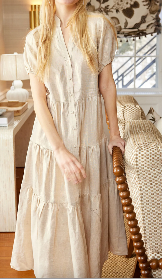 Sail To Sable Button Front Shirt Dress