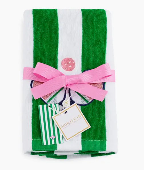 Shiraleah Paddles Stripe Pickleball Towel