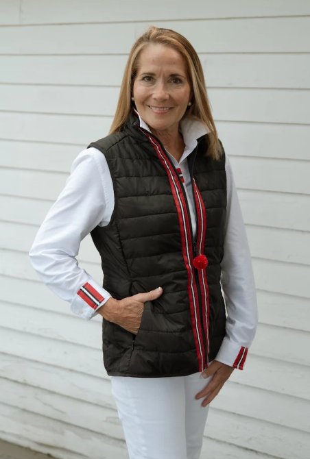 Pearly Vine Maggie May Ribbon Puffer Vest