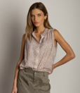 Dylan Sara Sleeveless Button Up Top