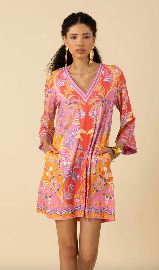 Hale Bob Ashlyn V Neck Dress