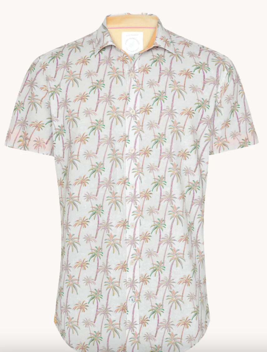A Fish Named Fred SS Palm Tree Shirt