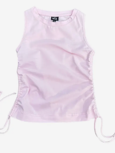 Little Olin Girls Gathered Tank Top