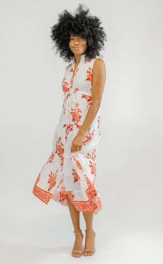 Victoria Dunn Sleeveless Magnolia Flutter Dress
