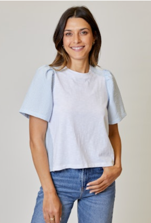 Design History SS Stripe Combo Tee
