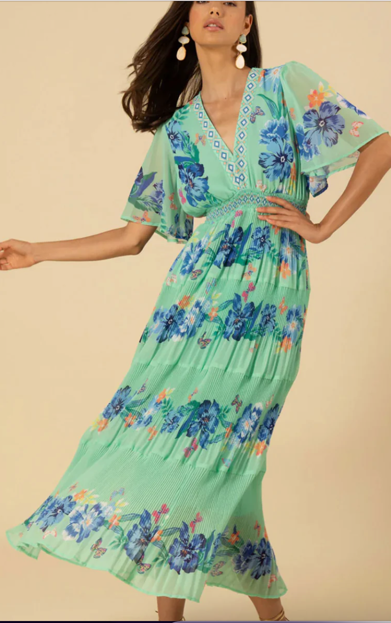 Hale Bob Angie Chiffon Maxi Dress