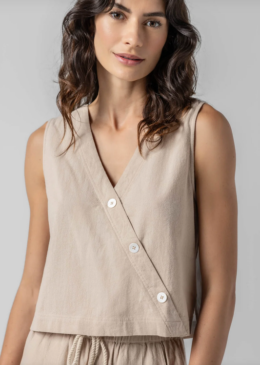 Lilla P Cross Front Sleeveless Top