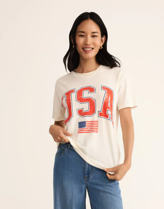 Z Supply Flag Boyfriend Tee
