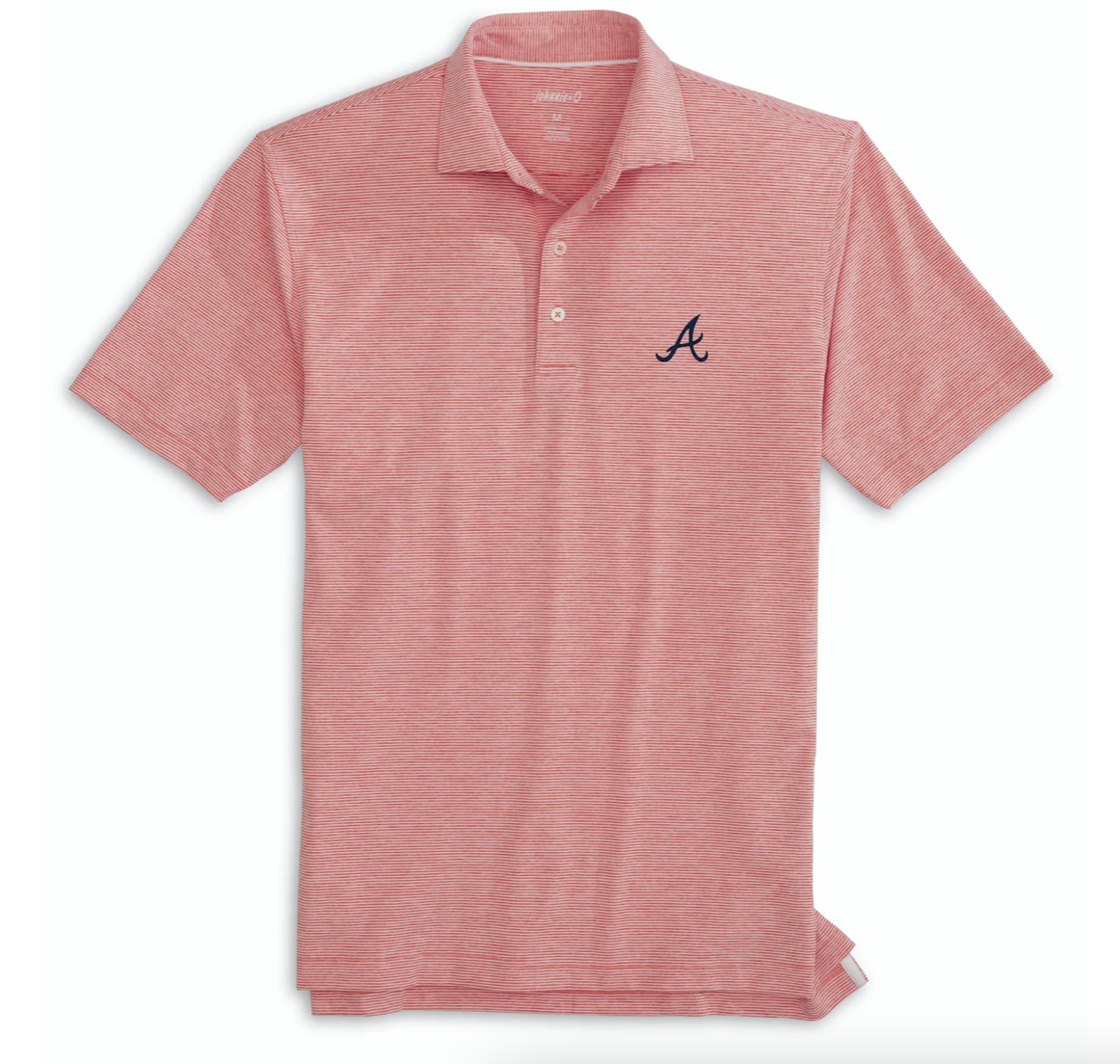 johnnie-O Lyndonn Striped BRAVES Polo