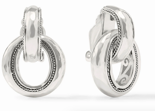 Julie Vos Cannes Doorknocker Clip Earrings