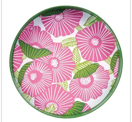 Rock Flower Paper Round Tray