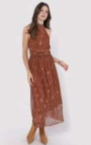 Sadie & Sage Last Dance Tie Back Midi Dress