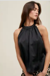 Wishlist Satin Halter Blouse