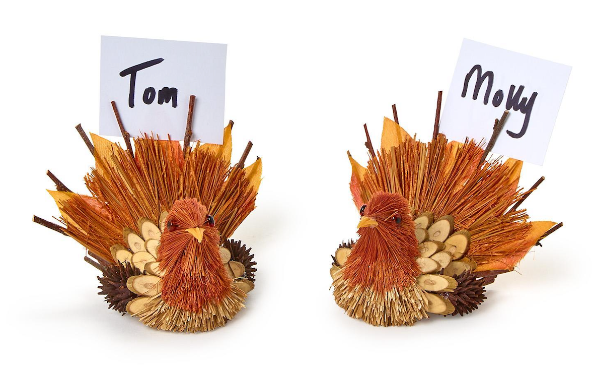 Two's Company Turkey Decor/Place Card Holder