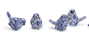 Two's Company Chinoiserie Blue Robin Decorative Bird