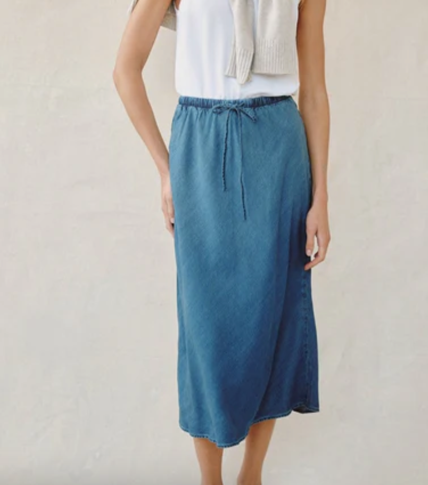 Bella Dahl Bias Skirt with Tie