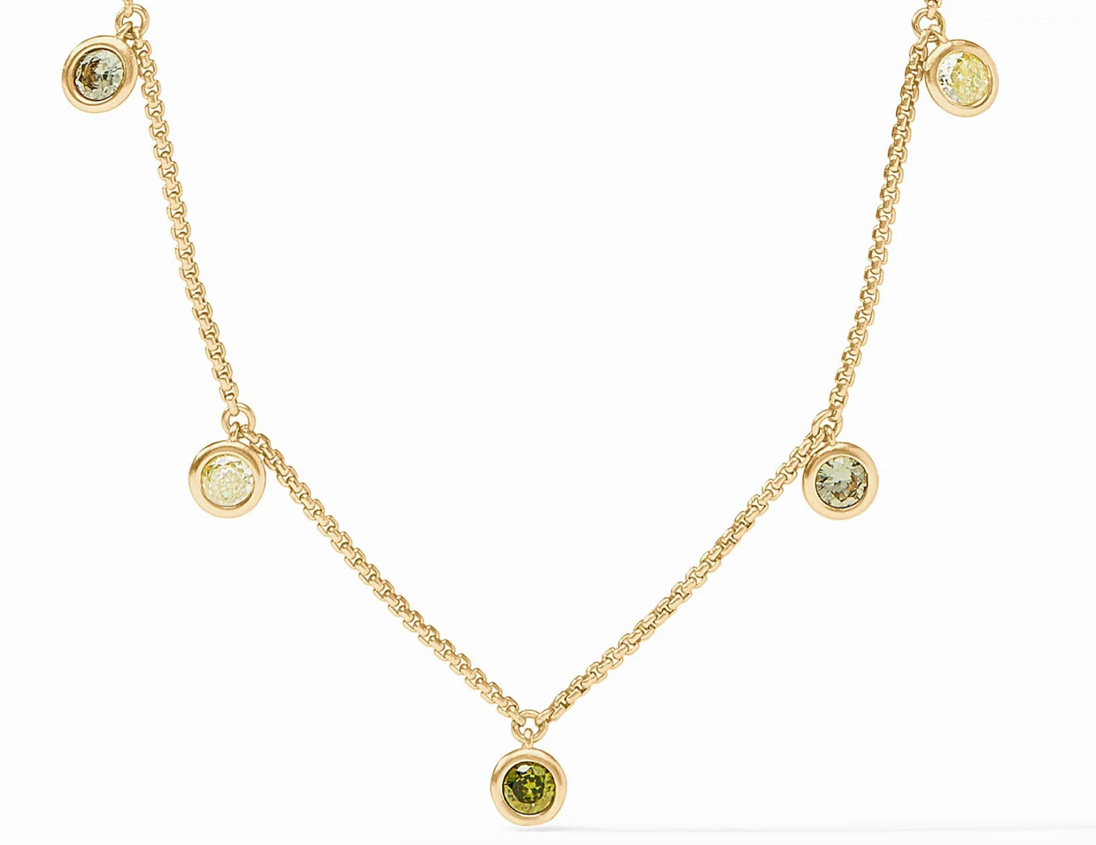 Julie Vos Rainbow Delicate Charm Necklace