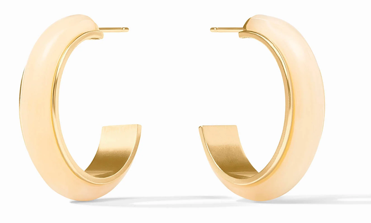Julie Vos Carnaby Gold & Acrylic Hoop Earrings