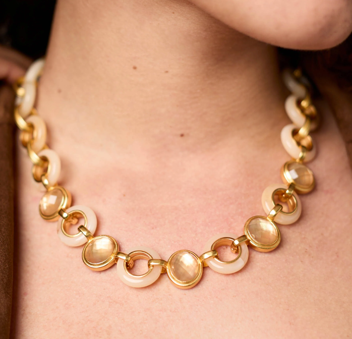 Julie Vos Carnaby Gold & Acrylic Stone Necklace