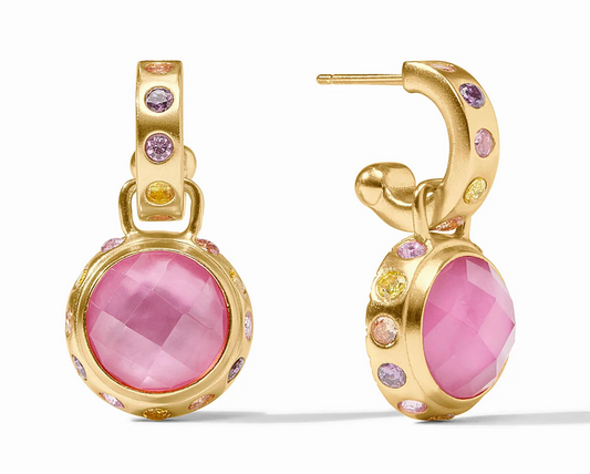 Julie Vos Rainbow Hoop & Charm Earrings