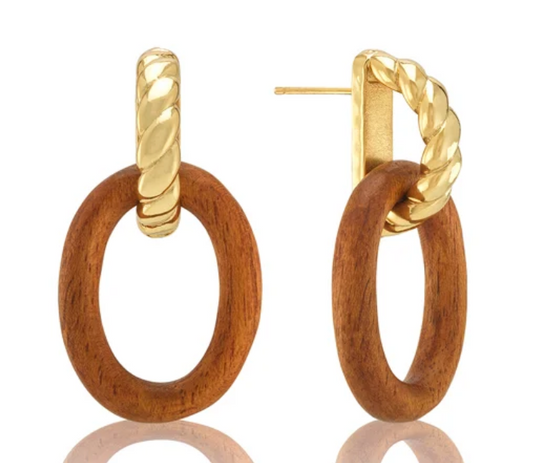 Capucine De Wulf Earth Goddess Link Drop Earrings