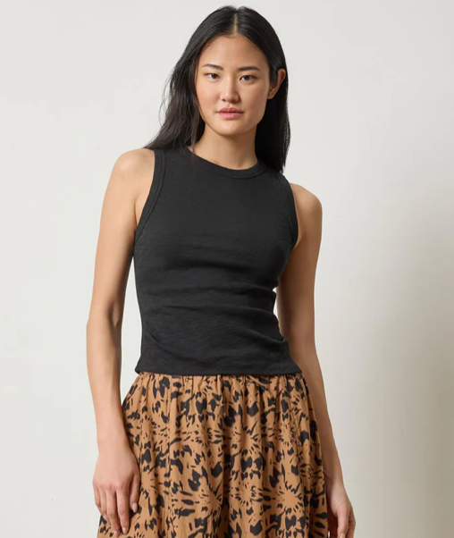 Lilla P Rib Slub Side Pleat Tank