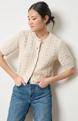 Lilla P SS Cardigan Sweater
