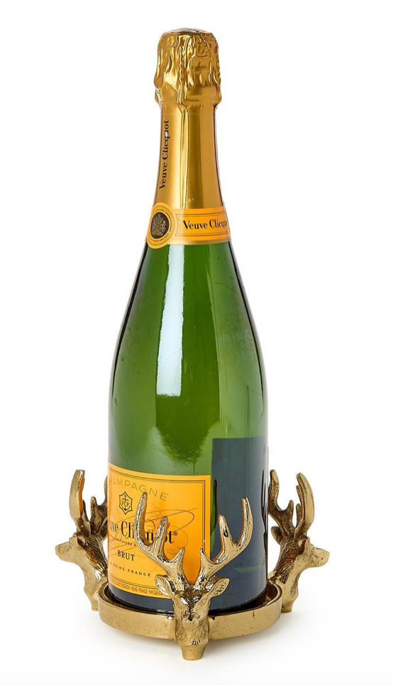 Two's Company Gold Stag Bottle Coaster